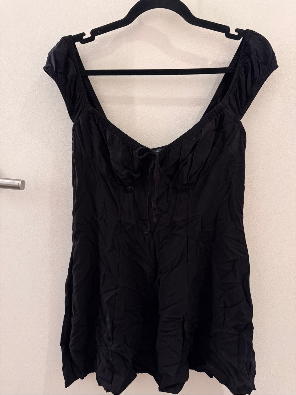 wild fable Black Scoop-Neck mini dress